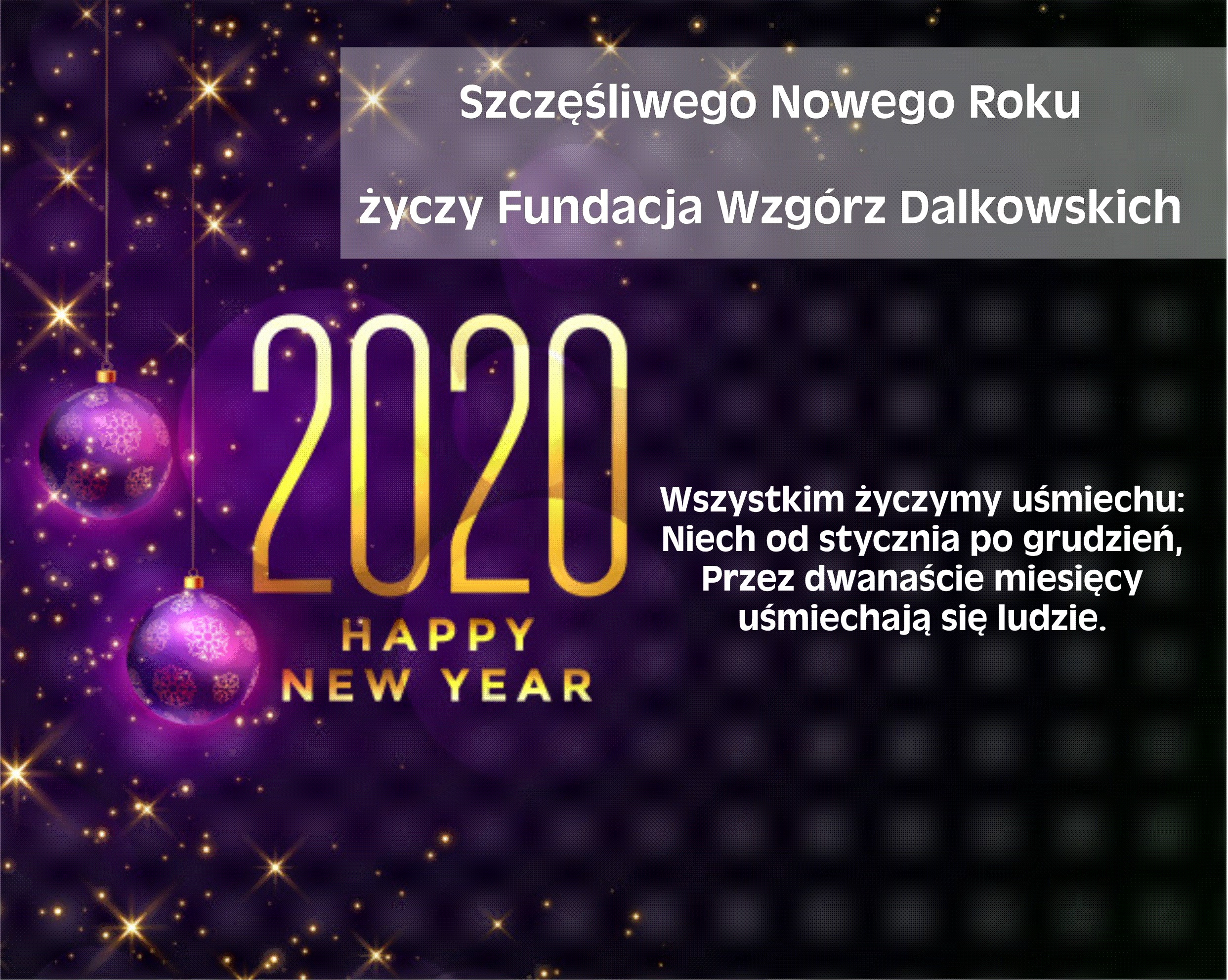 Wszystkiego Dobrego w nowym roku 2020